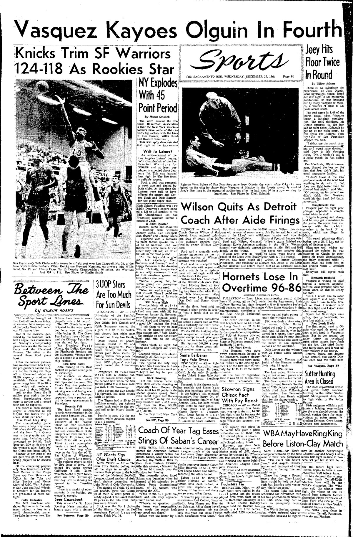 Bee sports page 1964