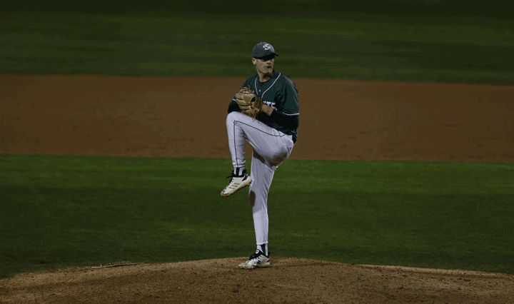 Churby throws a pitch